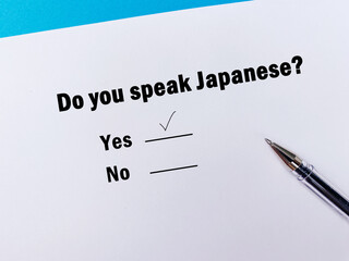 Fototapeta premium Question about language