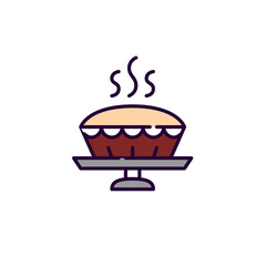 Hot pie. Family Thanksgiving celebration