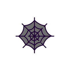 Spider web. Gray Halloween home decoration