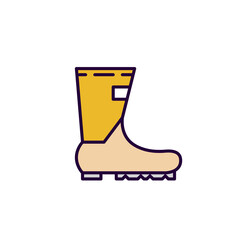 Yellow autumn rainboot