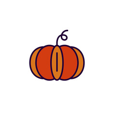 Pumpkin. Autumn harvest and Thanksgiving symbol