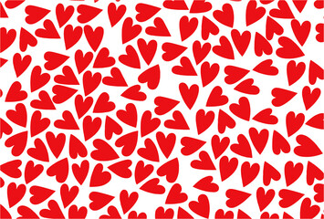 Red Heart Icons Set,background for valentines and wedding. Fabric decorative texture.