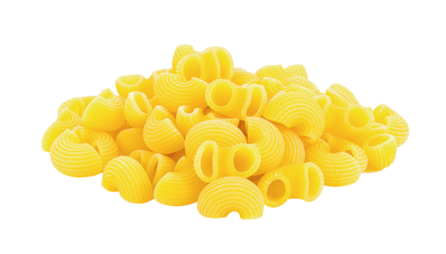 macaroni pasta isolated on transparent png