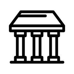 bank icon or logo isolated sign symbol vector illustration - high-quality black style vector icons
