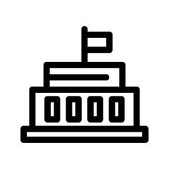 bank icon or logo isolated sign symbol vector illustration - high-quality black style vector icons
