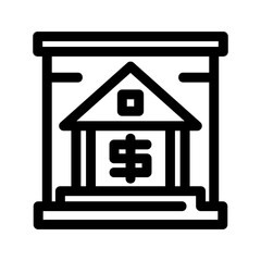 bank icon or logo isolated sign symbol vector illustration - high-quality black style vector icons
