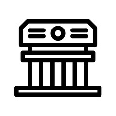 bank icon or logo isolated sign symbol vector illustration - high-quality black style vector icons
