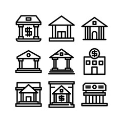 bank icon or logo isolated sign symbol vector illustration - high-quality black style vector icons
