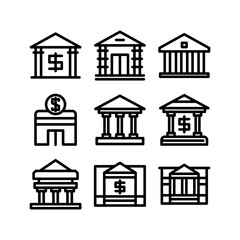 bank icon or logo isolated sign symbol vector illustration - high-quality black style vector icons
