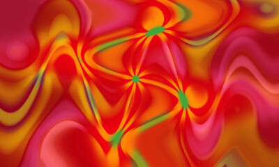 abstract colorful background with smooth lines and curves, waves in red, orange and yellow