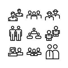 business team icon or logo isolated sign symbol vector illustration - high quality black style vector icons
