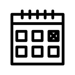 calendar icon or logo isolated sign symbol vector illustration - high-quality black style vector icons
