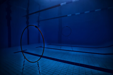 underwater swimming pool diver training