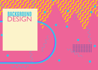 Geometrical Vintage Graphic shapes template for poster, banner. Abstract minimal retro geometric elements theme cover, poster design.