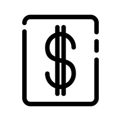 Obraz premium dollar icon or logo isolated sign symbol vector illustration - high quality black style vector icons 