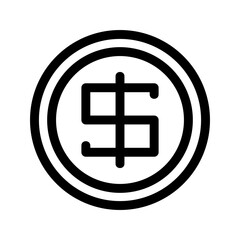 Obraz premium dollar icon or logo isolated sign symbol vector illustration - high quality black style vector icons 