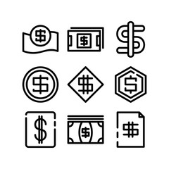 dollar icon or logo isolated sign symbol vector illustration - high quality black style vector icons
