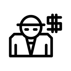 financial advisor icon or logo isolated sign symbol vector illustration - high-quality black style vector icons
