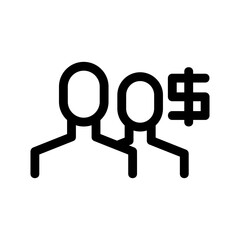 financial advisor icon or logo isolated sign symbol vector illustration - high-quality black style vector icons
