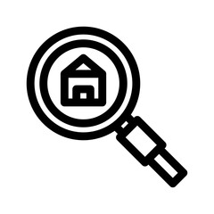 home search icon or logo isolated sign symbol vector illustration - high-quality black style vector icons
