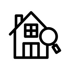 home search icon or logo isolated sign symbol vector illustration - high-quality black style vector icons
