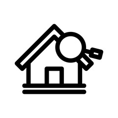 home search icon or logo isolated sign symbol vector illustration - high-quality black style vector icons
