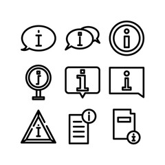 Info icon or logo isolated sign symbol vector illustration - high-quality black style vector icons
