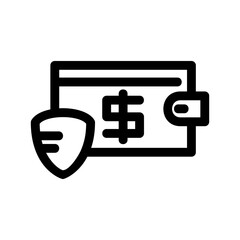 Fototapeta premium money protection icon or logo isolated sign symbol vector illustration - high-quality black style vector icons 