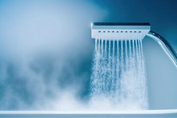 water flowing into the shower - obrazy, fototapety, plakaty
