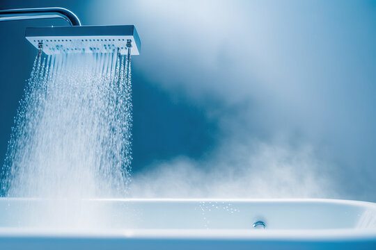 shower in the bathroom