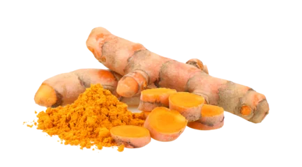 Fotobehang Turmeric isolated on transparent png © Siravich