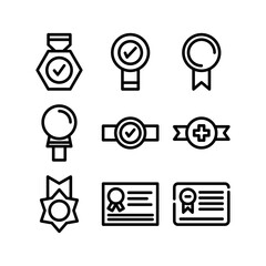 ribbon badge icon or logo isolated sign symbol vector illustration - high quality black style vector icons
