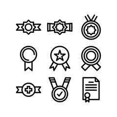 ribbon badge icon or logo isolated sign symbol vector illustration - high quality black style vector icons
