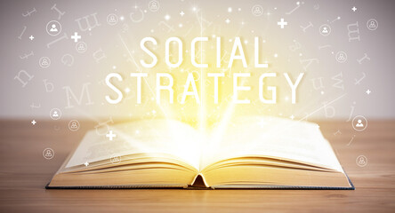 open book, social networking concept