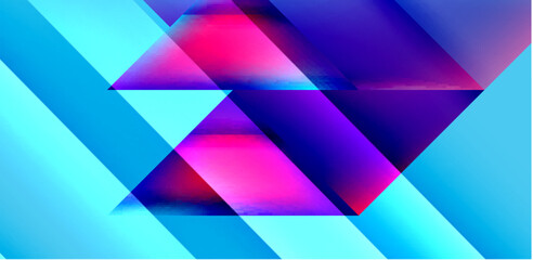 Dynamic triangle design with fluid gradient colors abstract background