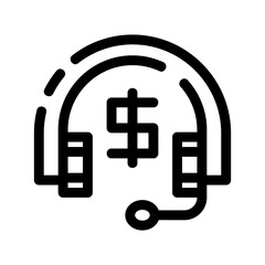 telemarketing icon or logo isolated sign symbol vector illustration - high-quality black style vector icons
