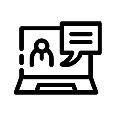 video chat icon or logo isolated sign symbol vector illustration - high-quality black style vector icons
