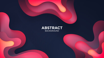 Abstract Colorful orange red liquid background. Modern background design. gradient color. Dynamic Waves. Fluid shapes composition. Fit for website, banners, wallpaper, posters