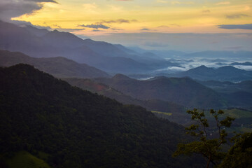 sunset in the mountains