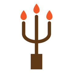 Dining candle icon clipart illustration design