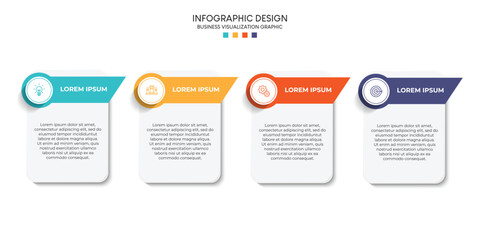 Steps business data visualization timeline process infographic template design with icons