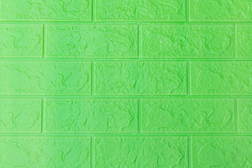 Green brick wall texture background