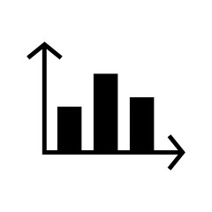 bar chart icon or logo isolated sign symbol vector illustration - high quality black style vector icons
