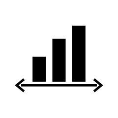 bar chart icon or logo isolated sign symbol vector illustration - high quality black style vector icons

