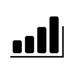 bar chart icon or logo isolated sign symbol vector illustration - high quality black style vector icons
