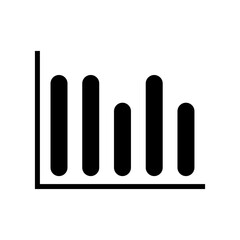 bar chart icon or logo isolated sign symbol vector illustration - high quality black style vector icons

