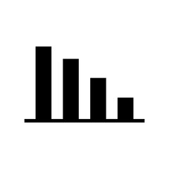 bar chart icon or logo isolated sign symbol vector illustration - high quality black style vector icons
