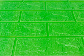 Green brick wall texture background