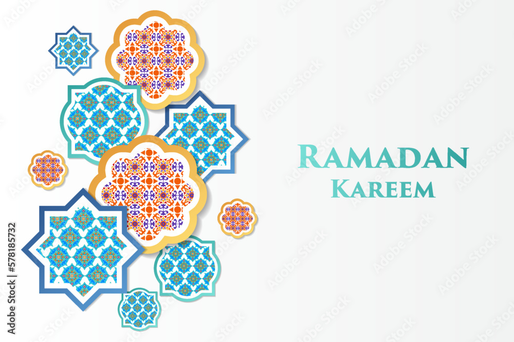 Canvas Prints ramadan kareem background illustration with arabic ornaments