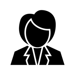 Obraz premium business woman icon or logo isolated sign symbol vector illustration - high quality black style vector icons 
